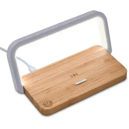 Okiyo Yoru Bamboo Multifunction Night Light Light On